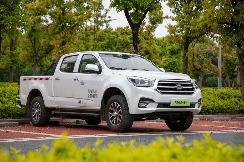 Pick-Up eléctrica Electron blanca, vista frontal